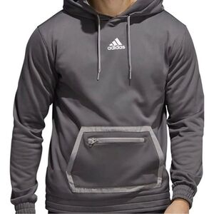 Adidas Men's Team Hoodie Sweatshirt Men's Gray Size Small
